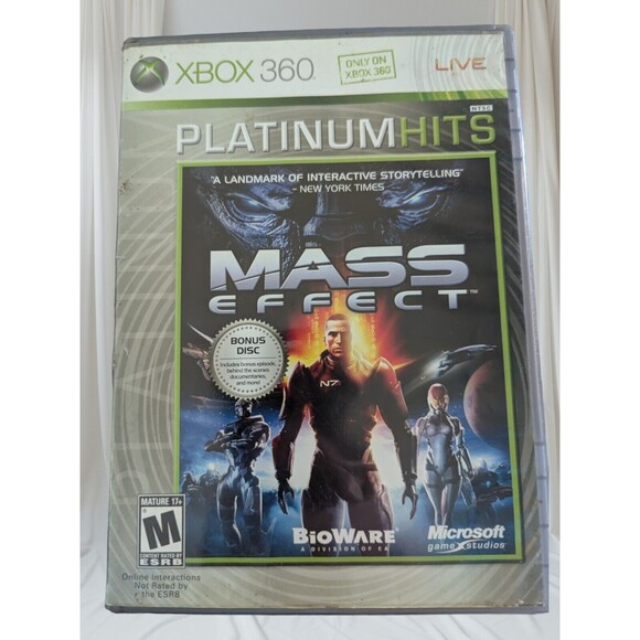 XBOX 360 Mass Effect  Complete Platinum Hits Blood Language Partial Nudity - Picture 1 of 4